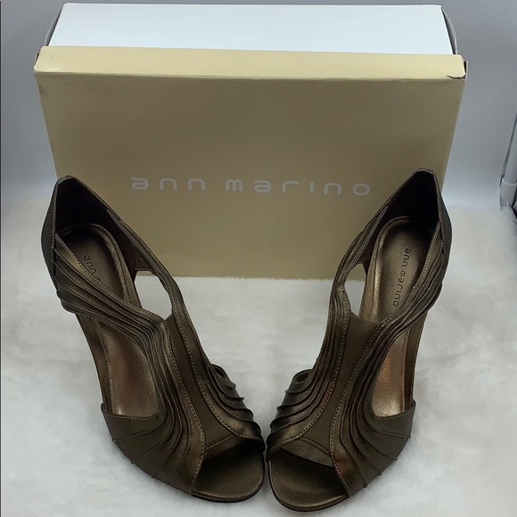Ann Marino Shoes - Ann Marino Logan Bronze Heels